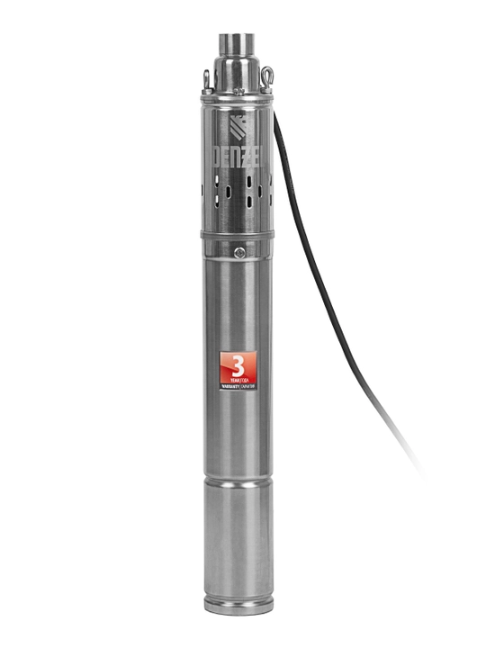 Quduq nasosi DENZEL DWS-3-75, diametri 3, 500W, 1600 litr/soat, bosim 75 m, vintli, 97250