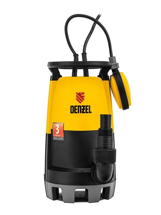 Дренажный насос DENZEL DP-450S, 450 Вт, напор 6 м, для чистой и грязной воды, 97267