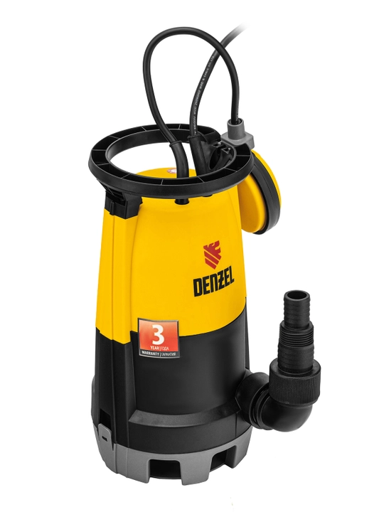 Дренажный насос DENZEL DP-450S, 450 Вт, напор 6 м, для чистой и грязной воды, 97267