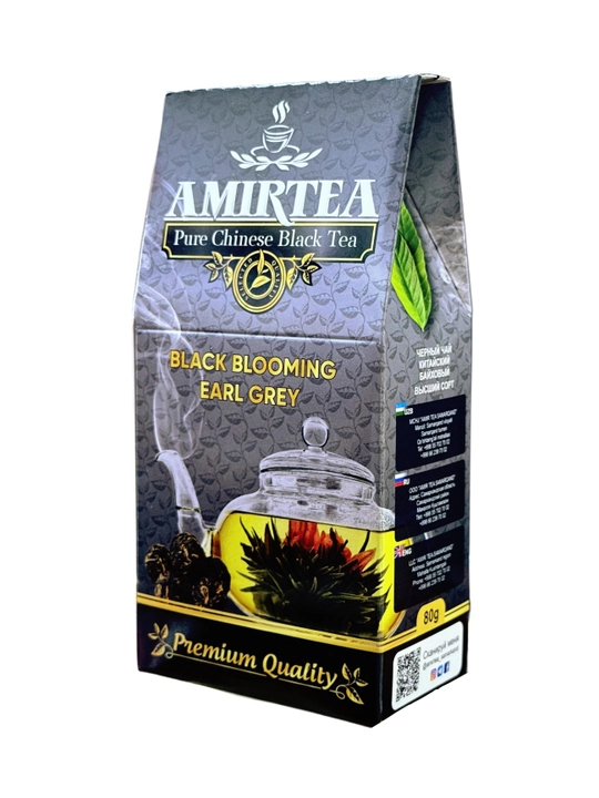 Амир Чай черный Китай В/С Black Blooming Earl Grey 80 гр - 