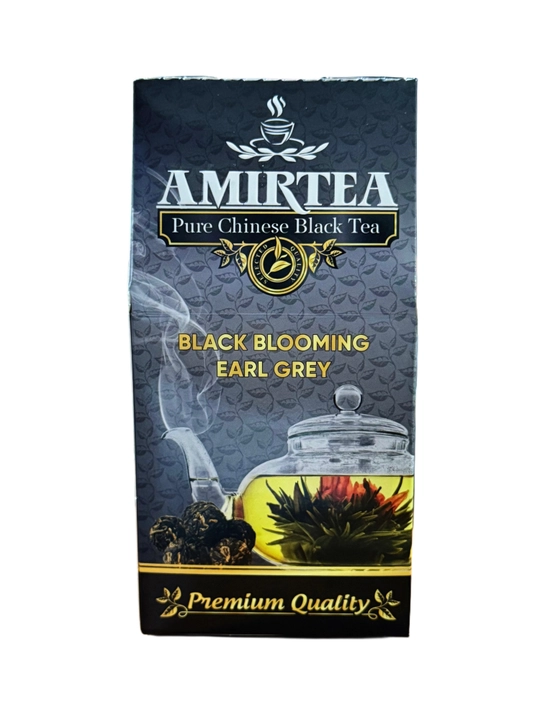 Amir Tea Qora choy Xitoy oliy navli Black Blooming Earl Grey 80 gr