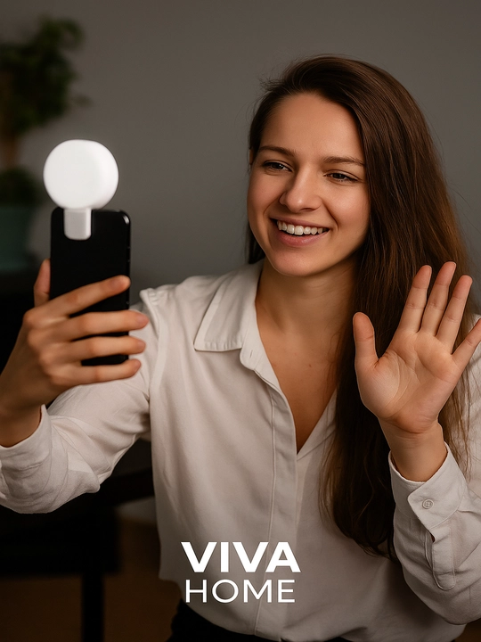 LED selfi lampa klipsli — telefon uchun halqa yorugʻlik blog, makiyaj va video uchun