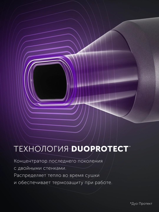 Фен для волос Polaris PHD 2044Ti Quattro Ionic профессиональный
