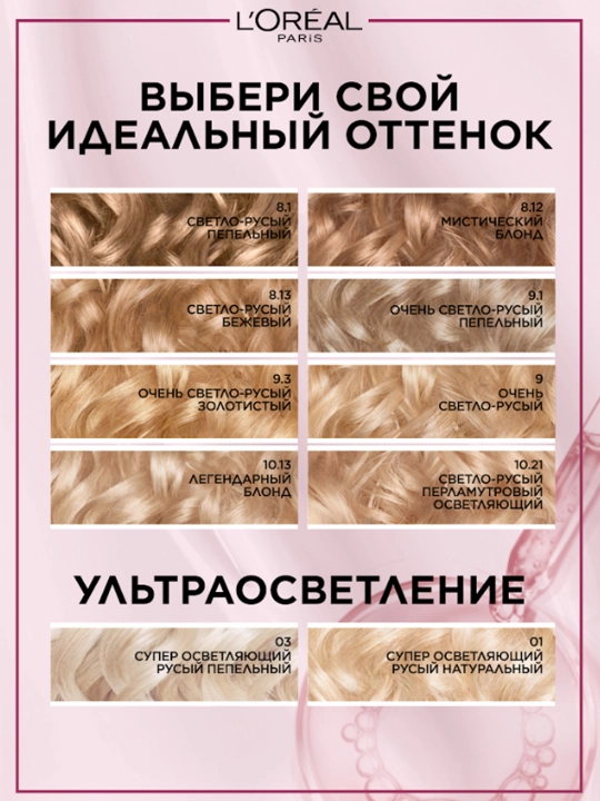Краска для волос L'Oreal Excellence Creme, тон 8.1 Светло-русый пепельный