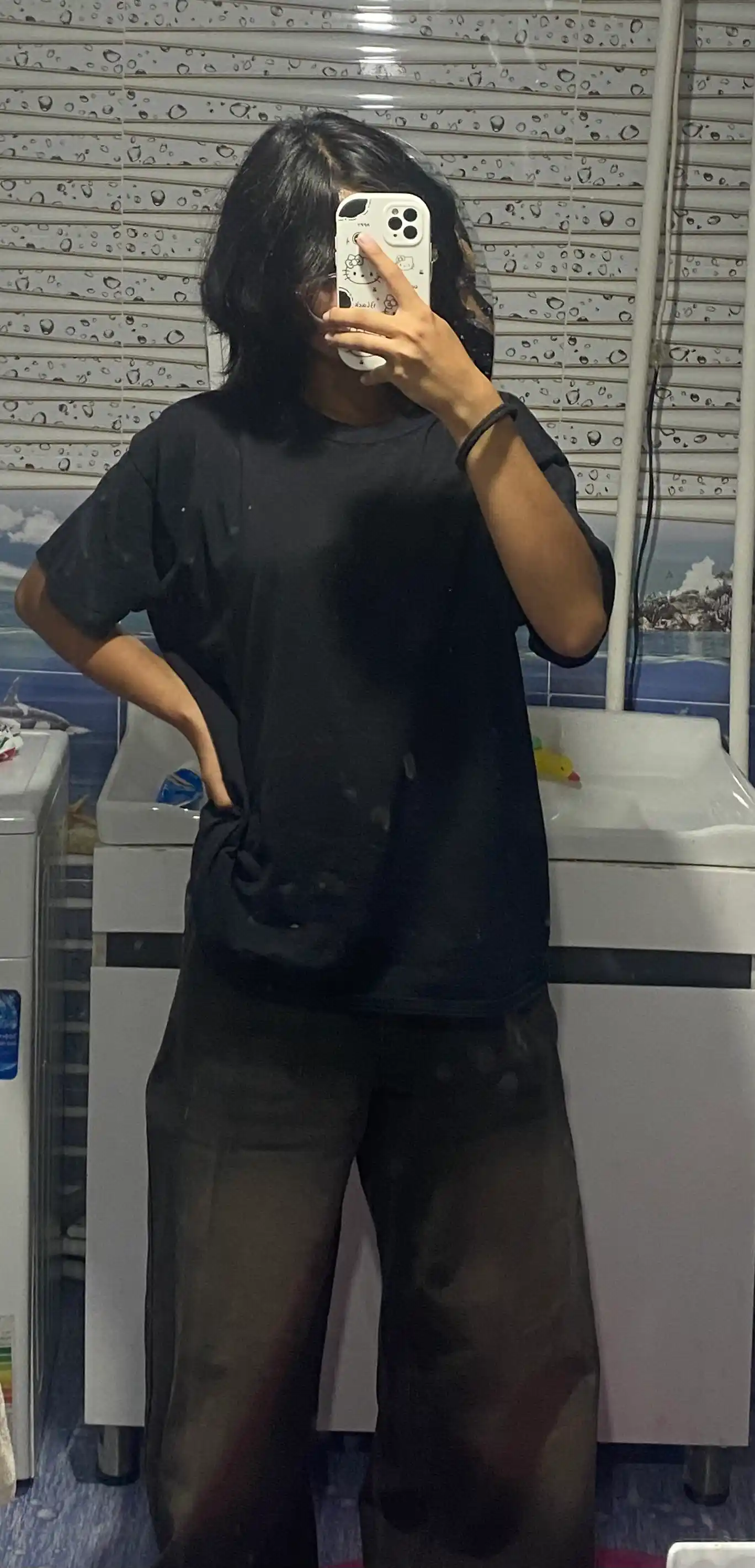 Keng jinsi, ayollar, baggi, qora baggy jeans y2k, paxta