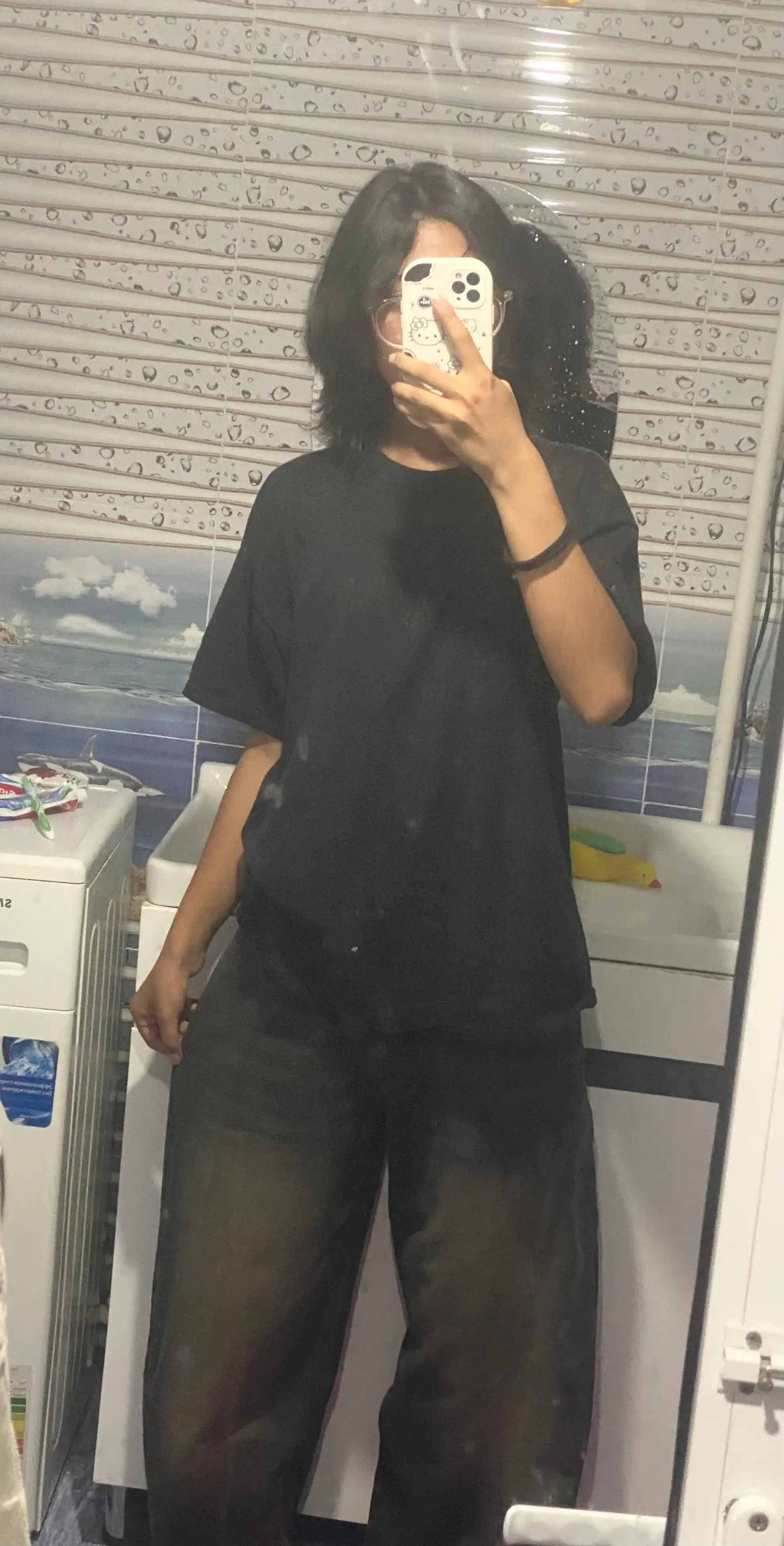 Keng jinsi, ayollar, baggi, qora baggy jeans y2k, paxta