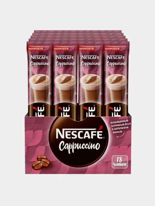Eriydigan qahva Nescafé Kapuchino 3 1, 18 g x 18 dona