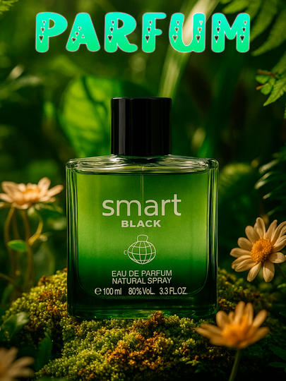 Erkaklar uchun parfum suvi Smart Black Pour Homme, 100 ml - 