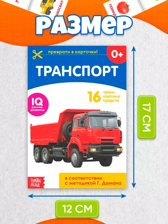 Набор из 8 развивающих и обучающих IQ карточек по методике Домана / Карточки Домана