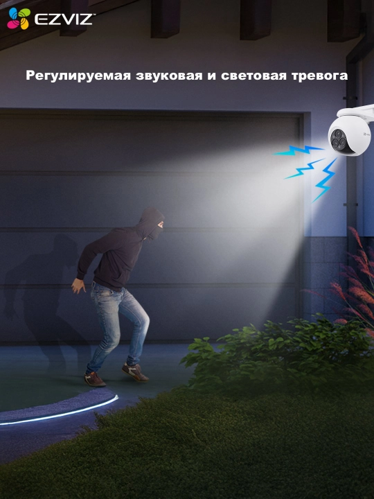 Ezviz H80F 4+4+4Mp 3 объектива:2.8мм,6мм,12мм, 12-кратный смешанный зум, двусторонняя связь
