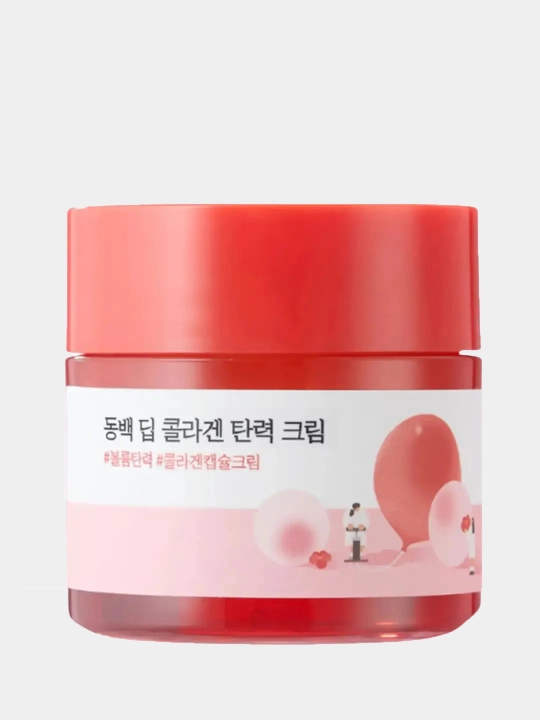 Крем для лица с экстрактом камелии Round Lab Camellia Deep Collagen Firming Cream - 