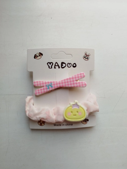 Набор заколок и резинок для волос для девочек — DIFF-TOPLAM-РОЗОВ