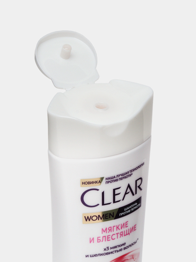 CLEAR WOMEN "Glinoterapiya" shampuni, toza va yumshoq sochlar, qazg‘oqqa qarshi, 180 ml