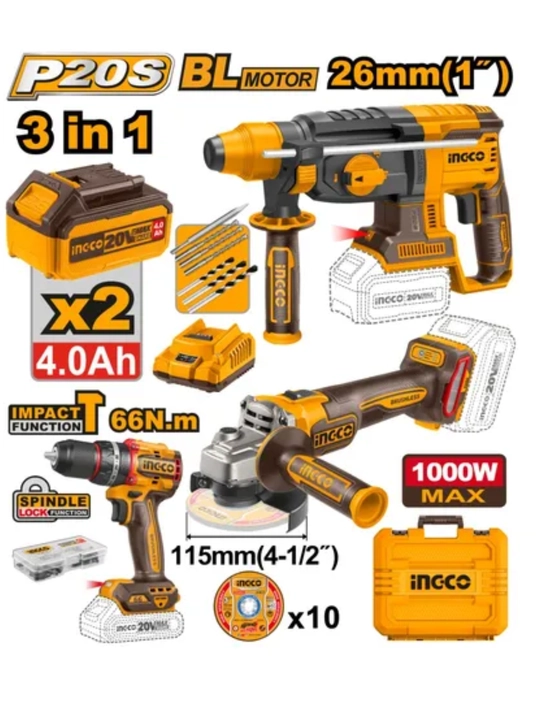 Набор аккумуляторных инструментов INGCO COSLI241198 - 