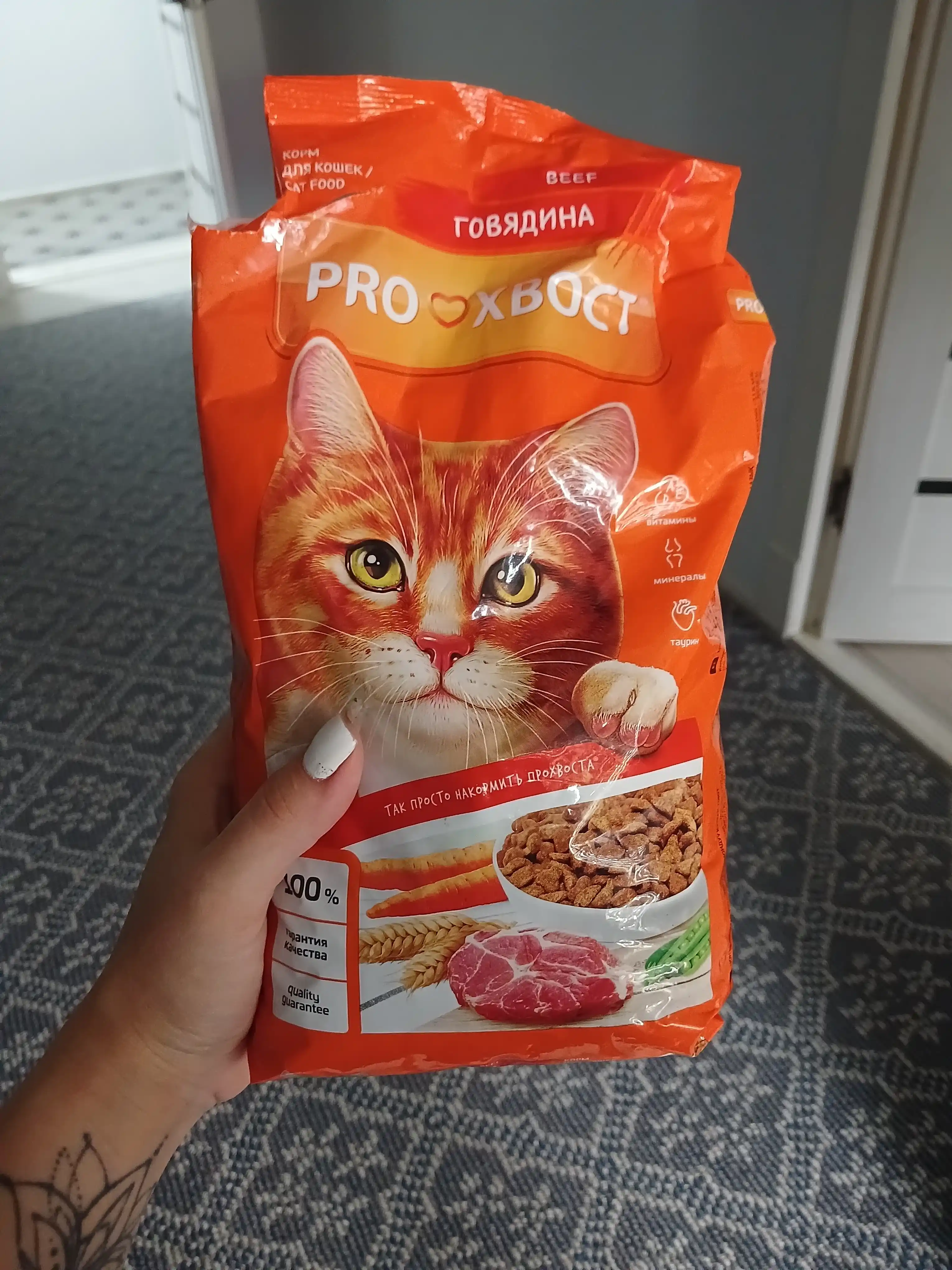 ProХвост mushuklar uchun quruq yem, mol go'shti 800 gr