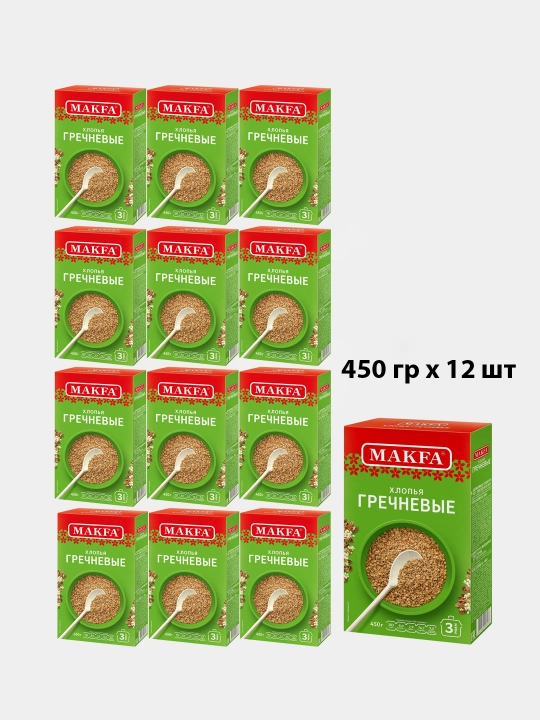 Yoriqlar Makfa grechka 450 g 12 dona - 