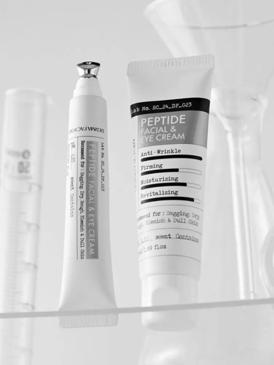 Лифтинг крем для век и лица с пептидами Derma Factory Peptide Eye Cream  - 