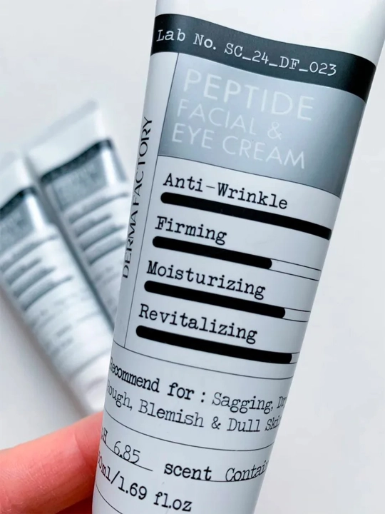 Лифтинг крем для век и лица с пептидами Derma Factory Peptide Eye Cream 