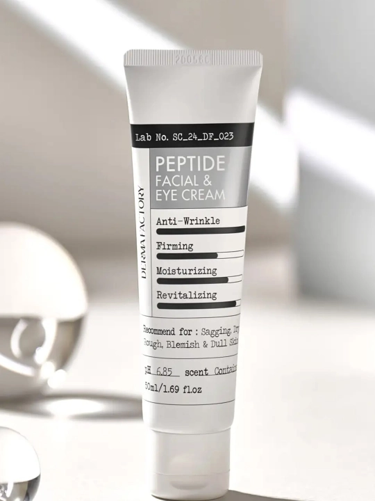 Лифтинг крем для век и лица с пептидами Derma Factory Peptide Eye Cream 