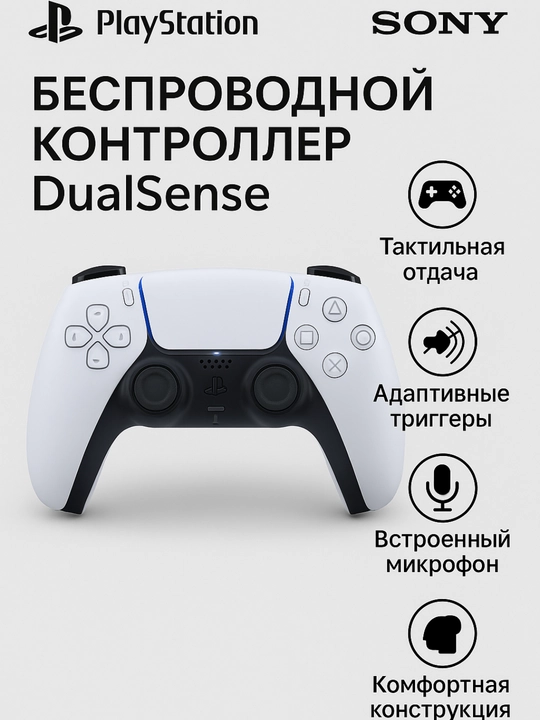 Геймпад Sony PlayStation 5 DualSense (Джойстик) - 