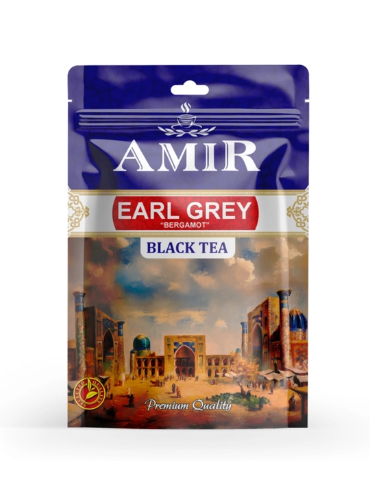 Amir Tea Qora choy Seylon oliy navli Earl Grey 150 gr - 