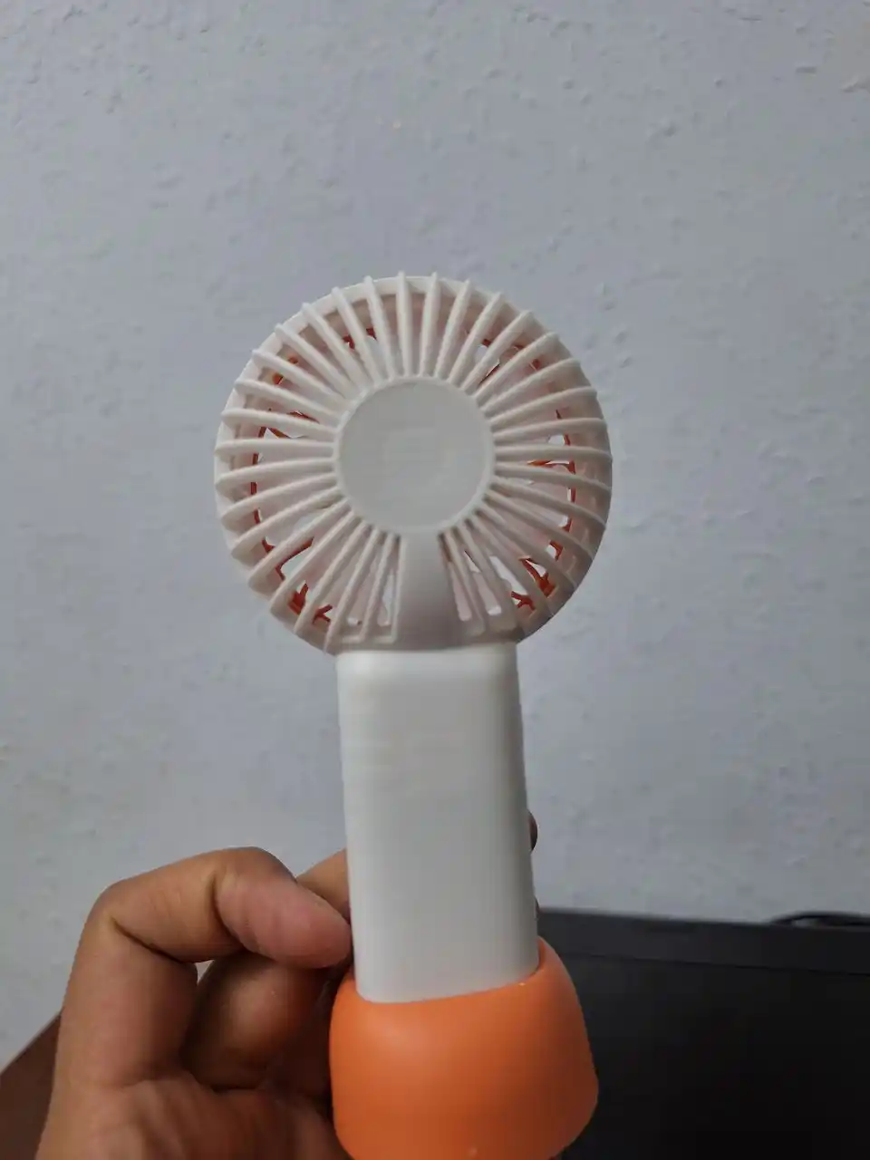 Mini ventilyator USB quvvatlash va telefon ushlagich, 2 tasi 1 da LED