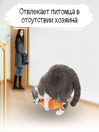 Рыбка-кошачья мята - игрушка для развлечения домашних кошек