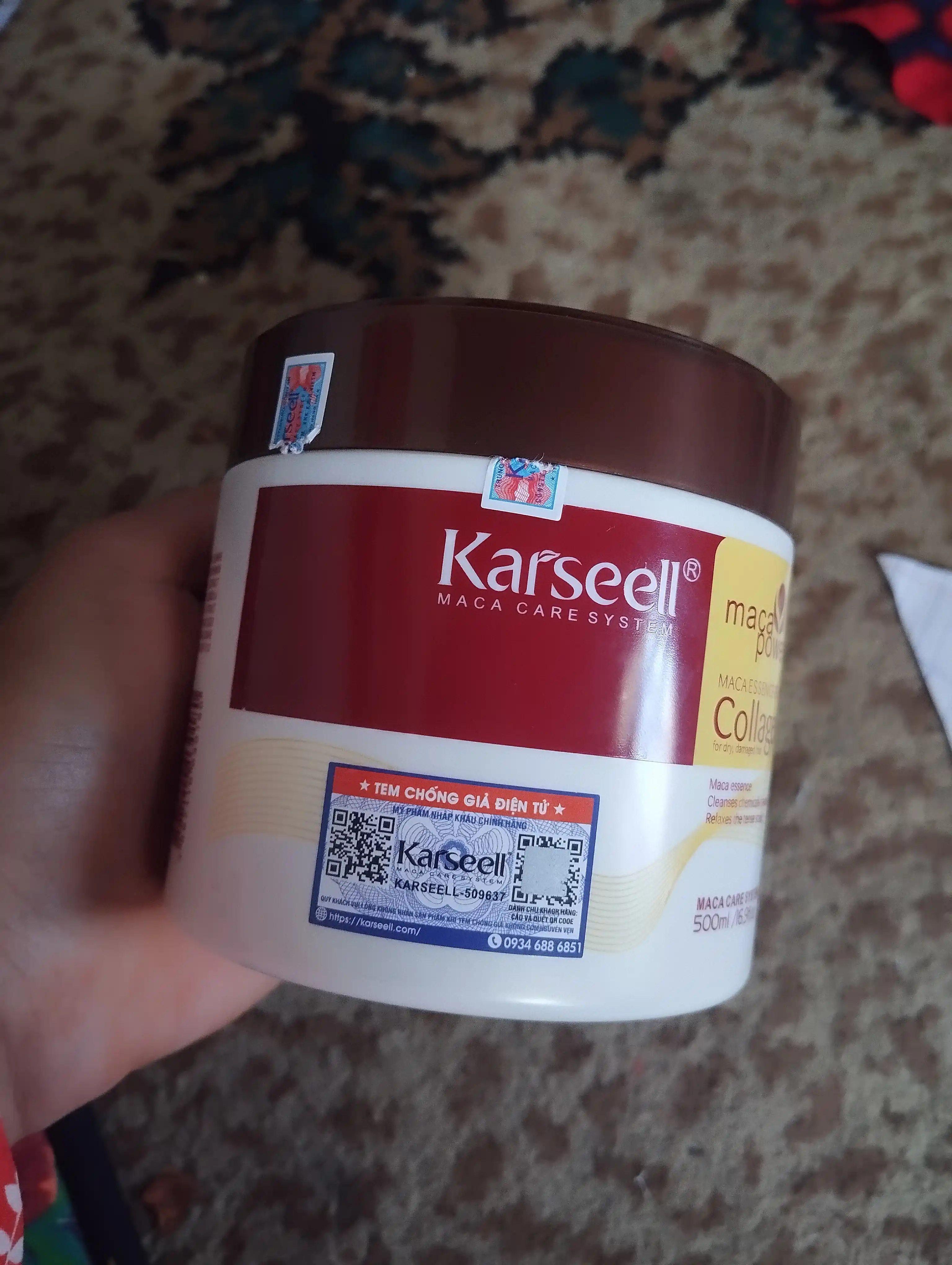 Маска для волос Karseell Collagen, обладает свойствами выпрямления, 500 мл