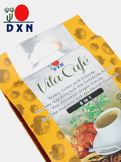 DXN Vita Café, 6 в 1 – Кофе любви с ганодермой, 20 саше по 21 г — LOVEDXN-VITCAFE-1ПАЧКА