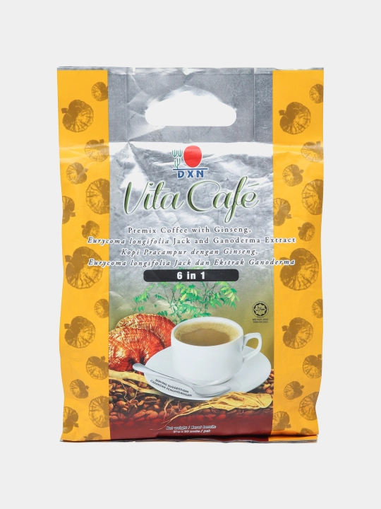 DXN Vita Café, 6 в 1 – Кофе любви с ганодермой, 20 саше по 21 г