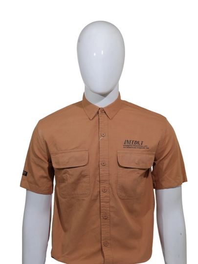Рубашка мужская — CANSO-RUB1593-МЕДН-4XL
