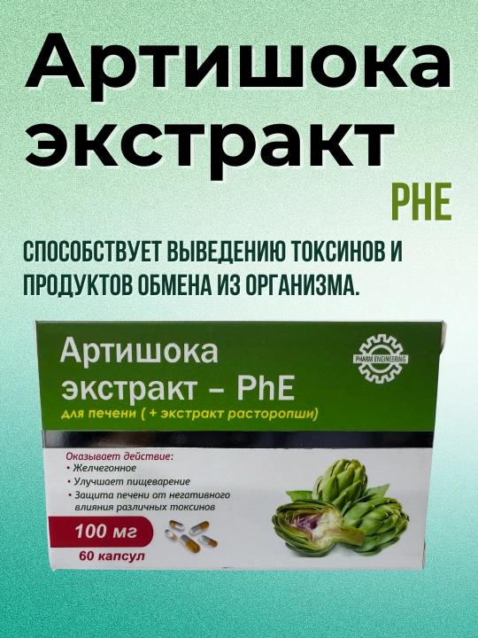 Артишок экстракт-PhE капс. 100мг №60 - 