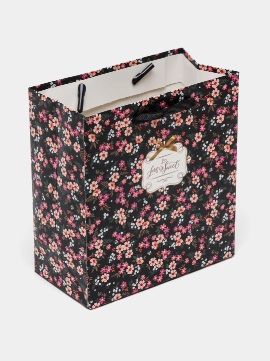 Sovg'a sumkasi tutqichli chizmalar chop etish 16x13 sm - Qog'oz paket