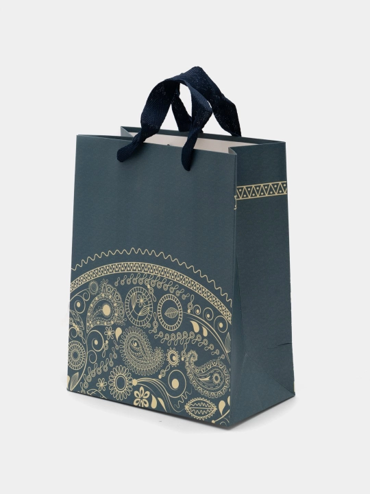 Sovg'a sumkasi tutqichli chizmalar chop etish 16x13 sm - Qog'oz paket
