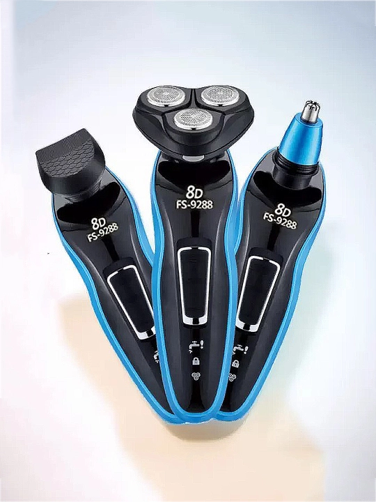 Trimmer DINGKE  3 tasi 1 da soqol, burun va quloqlar uchun