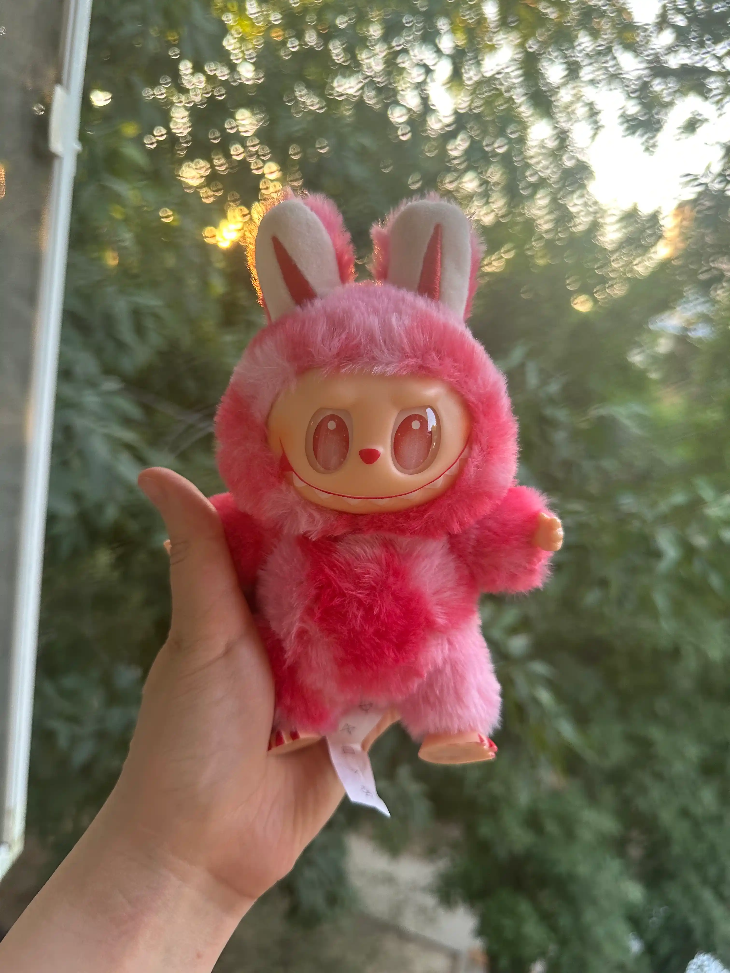 Мягкая игрушка брелок Labubu, пушистый антистресс Лабубу, подарок для детей и взрослых, 17 см