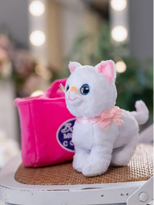 Мягкая игрушка кошка в сумочке музыкальная