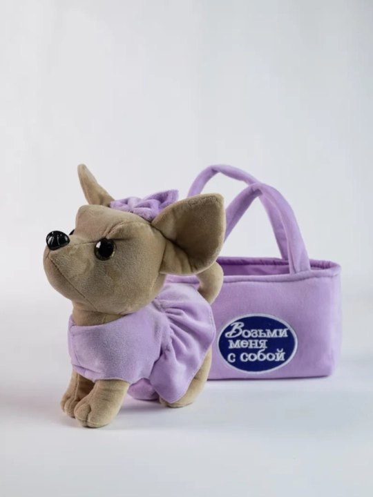 Мягкая игрушка кошка в сумочке музыкальная