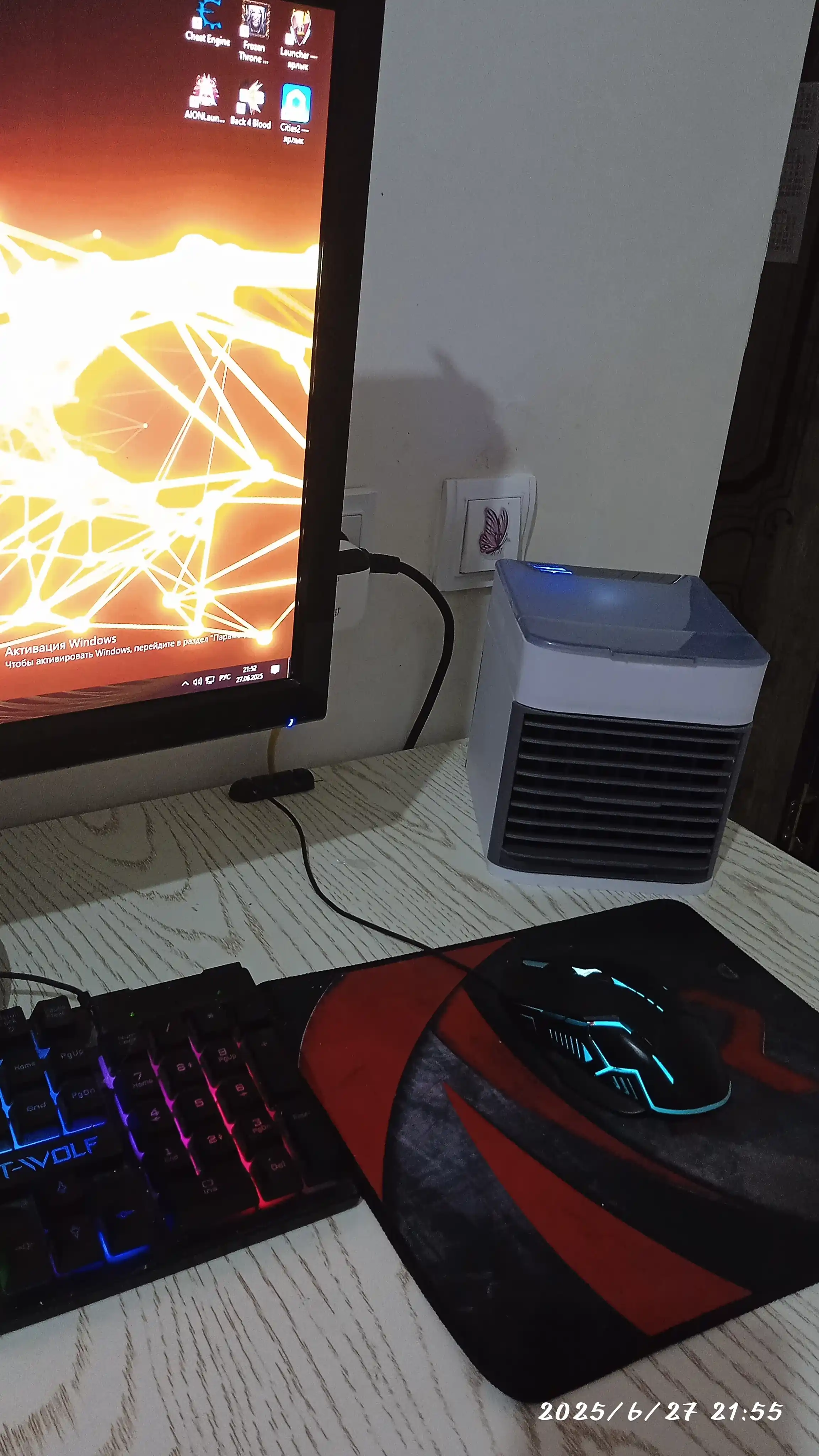 Mini konditsioner, namlagich va havo sovutgich Arctic Air, portativ 4 tasi 1 da
