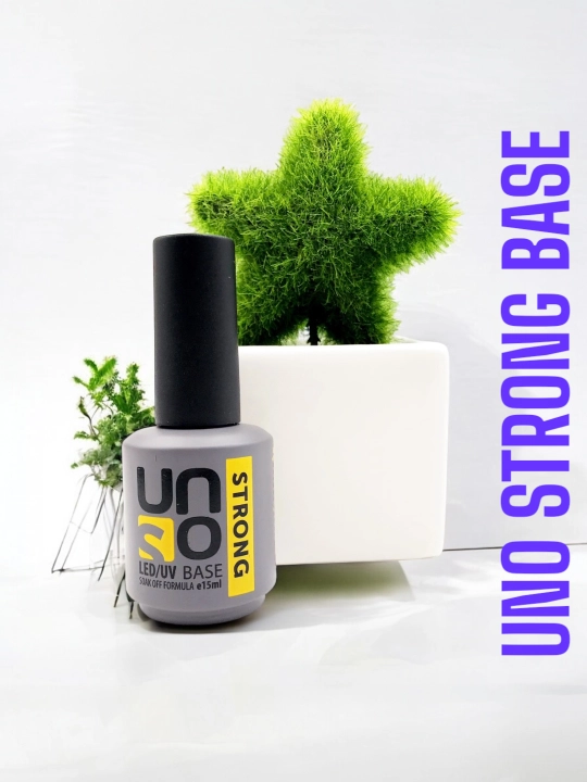 UNO Strong Base 15 ml va 50 ml - mustahkamligi oshirilgan gel-lak uchun asos - 