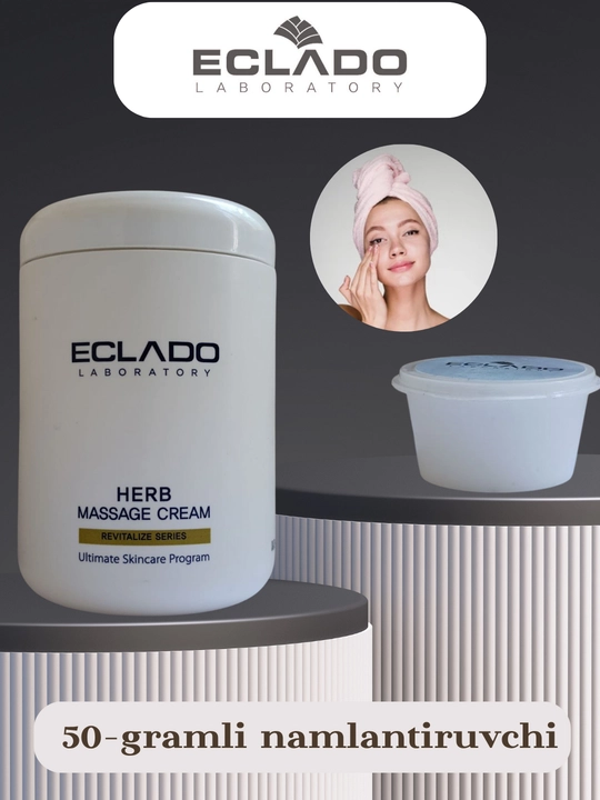 Массажный крем eclado Herb-50 г, крем для лица, массажный крем, увлажняющий крем
