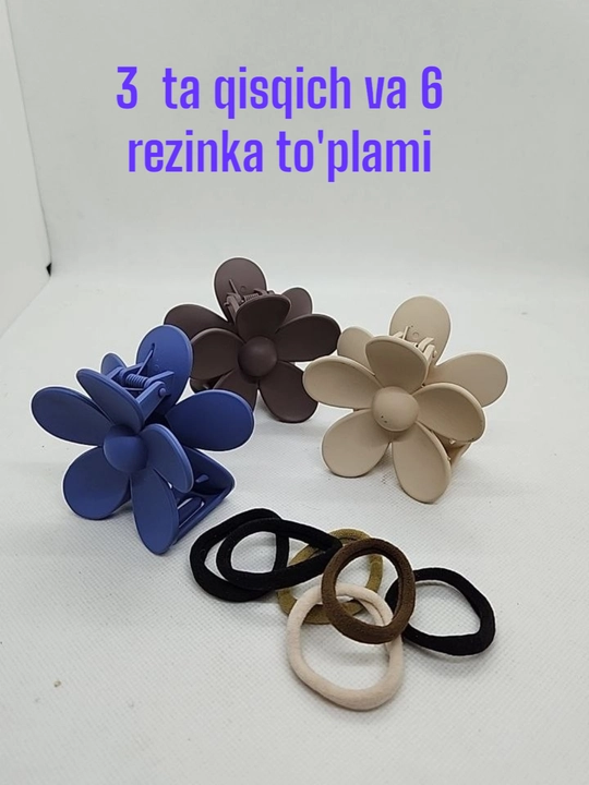 Soch qisqichbaqasi, rezina va soch qisqichbaqalari to‘plami