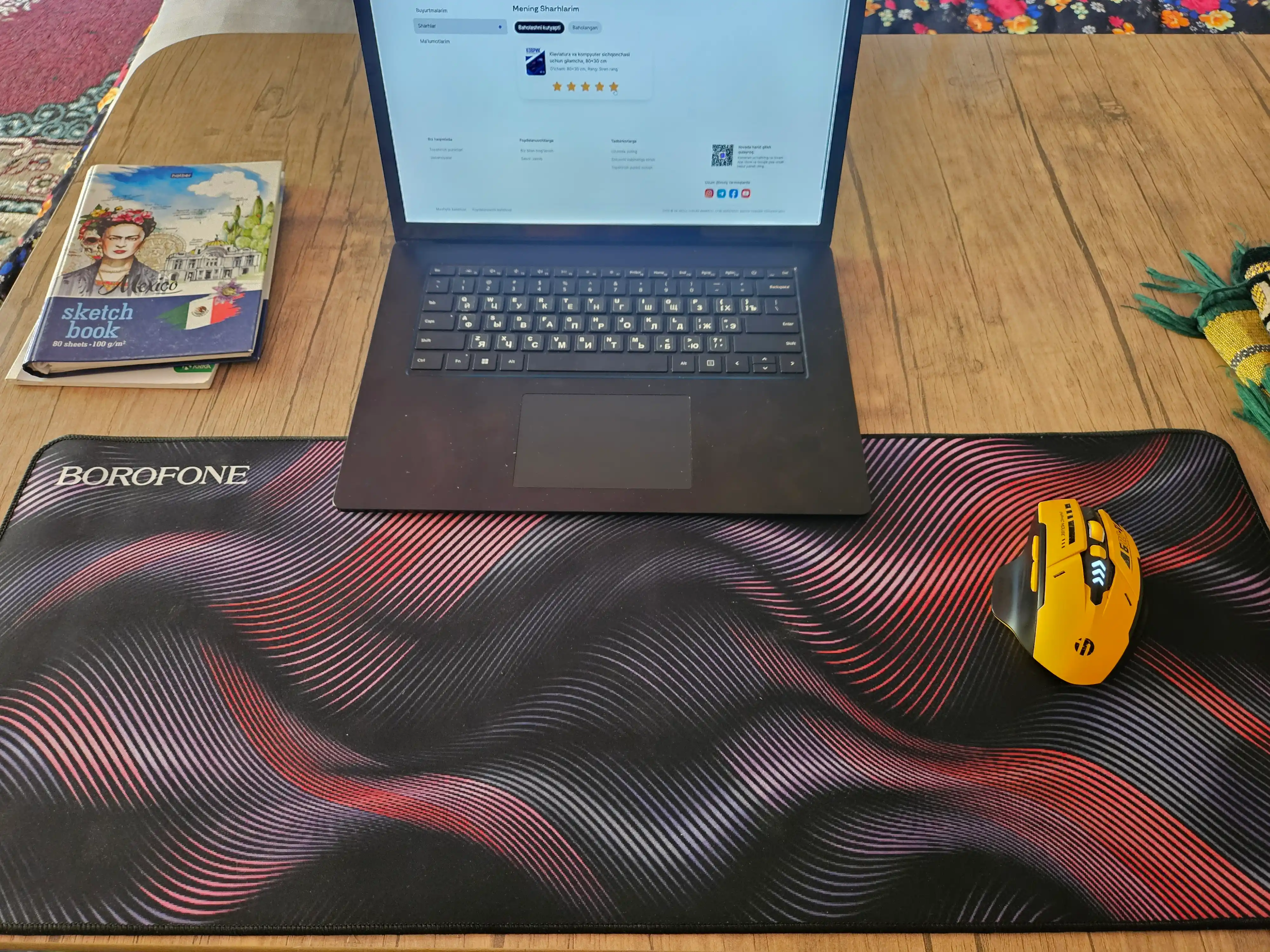 Большой игровой коврик для мыши и клавиатуры TEKNOLOG, 80x30 и 90x40 см