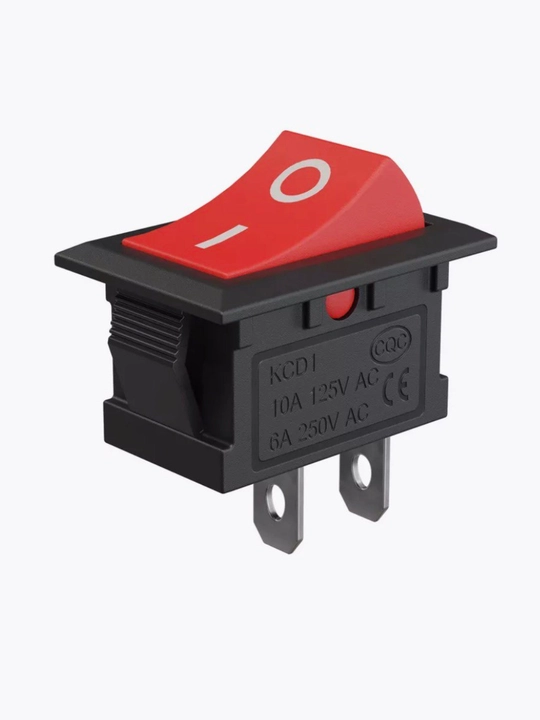 Тумблер выключатель ON/OFF 6A 250V AC, 2 пина, 21×15 мм, красный – 2 шт