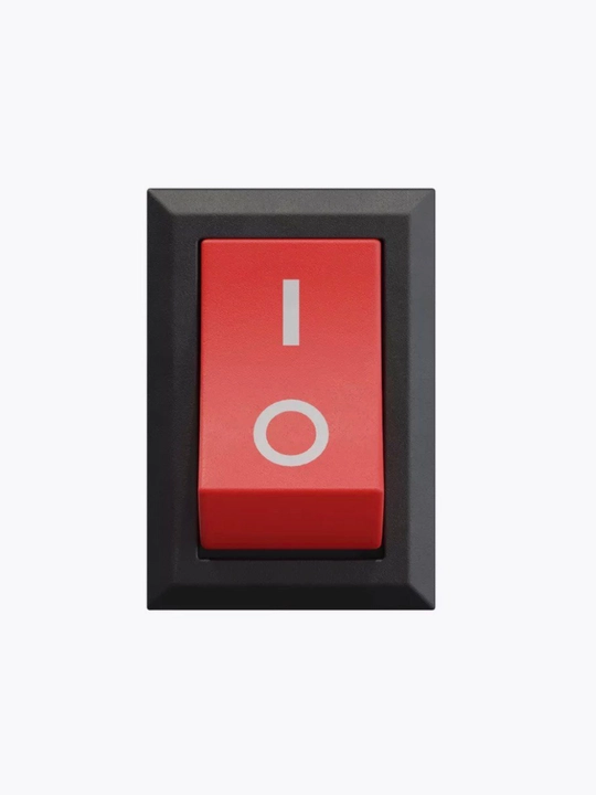 Тумблер выключатель ON/OFF 6A 250V AC, 2 пина, 21×15 мм, красный – 3 шт