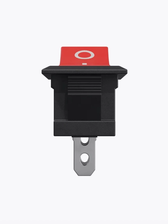 Тумблер выключатель ON/OFF 6A 250V AC, 2 пина, 21×15 мм, красный – 3 шт