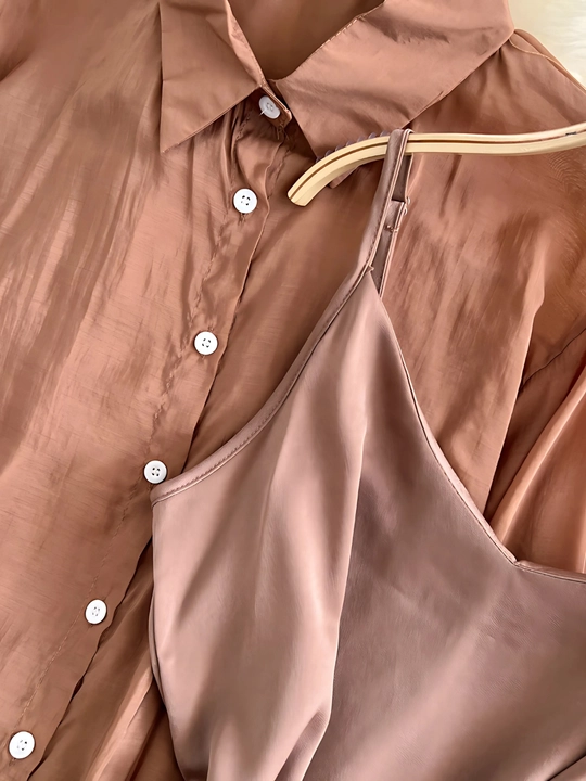 Платье сарафан с рубашкой, женский костюм  — EllyFashion