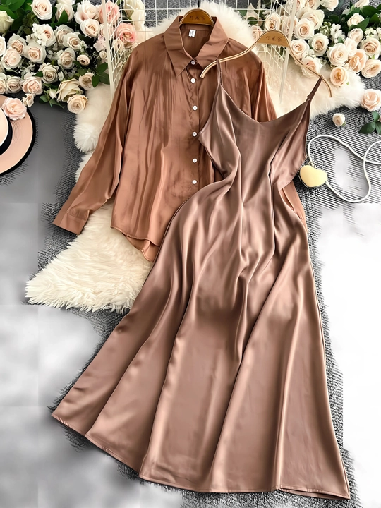 Rubashkali sarafan ko'ylak, ayollar kostyumi  — EllyFashion - 