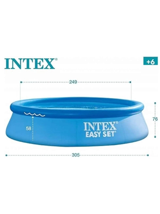 Надувной бассейн Intex Easy Set 28106, 244 х 61/76 см, 305 x 61/76 см, голубой