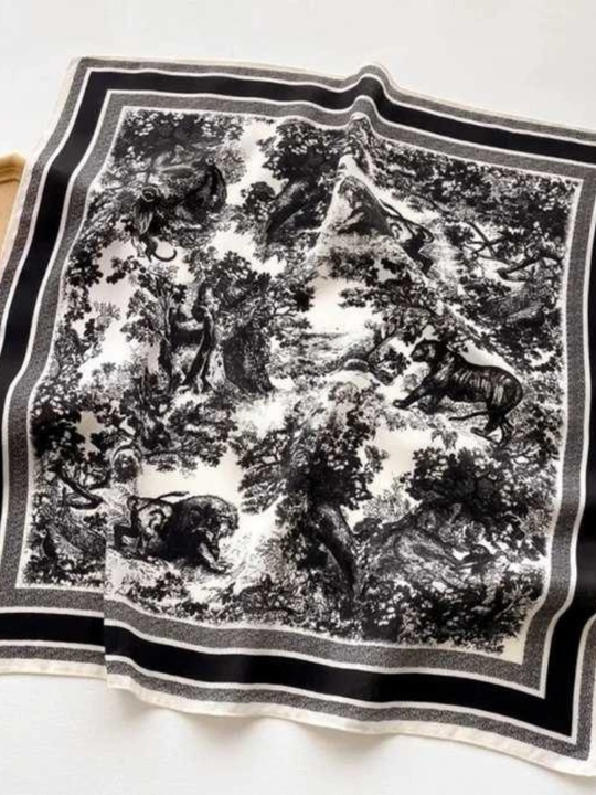 Ayollar uchun ipak ro'mol, 90 x 90 sm